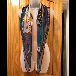 Colorful Vintage 90's Long Scarf
